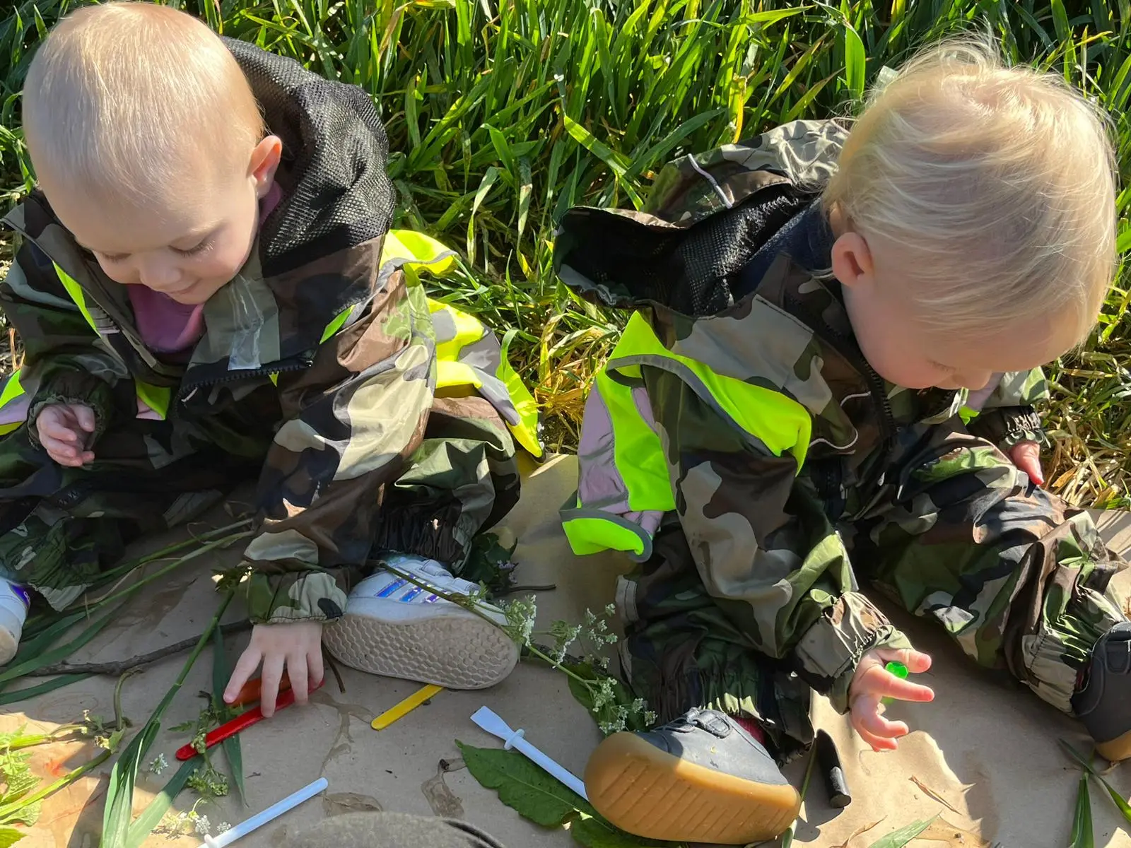 Image of a children playing in nature